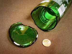 Bottle Bottom Breakout Using A Dime